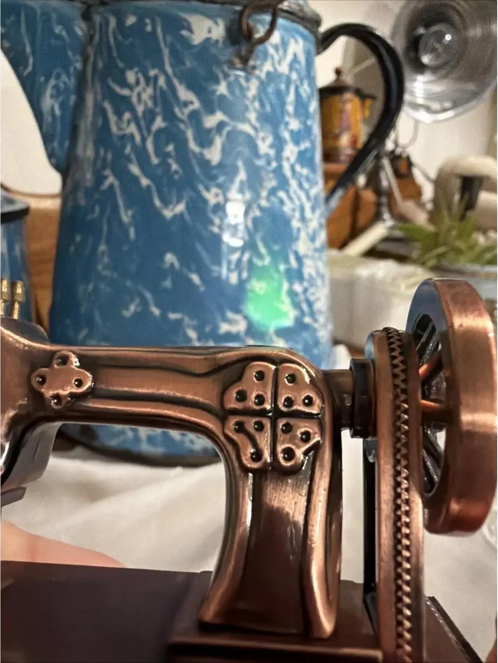 Vintage Lighter Old Sewing Machine Shape Copper Color Butane Works Unique - Picture 8 of 8